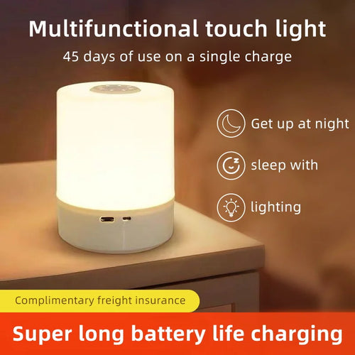 lampe de table usb rechargeable avec veilleuse trois couleurs - vue 5 sur 7