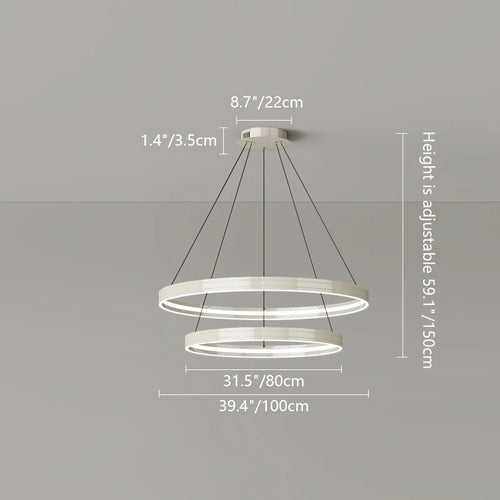 lustre en anneau moderne pour éclairage intérieur décoratif - vue 9 sur 16