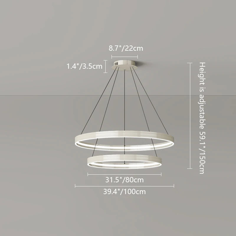 lustre en anneau moderne pour éclairage intérieur décoratif - vue 8 sur 16