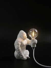 lampe à poser nordique king kong en résine personnalisable animaux