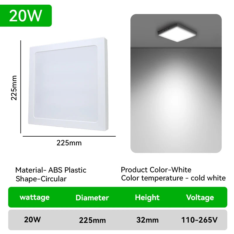 plafonnier à panneau led ultra fin pour intérieur - vue 11 sur 12