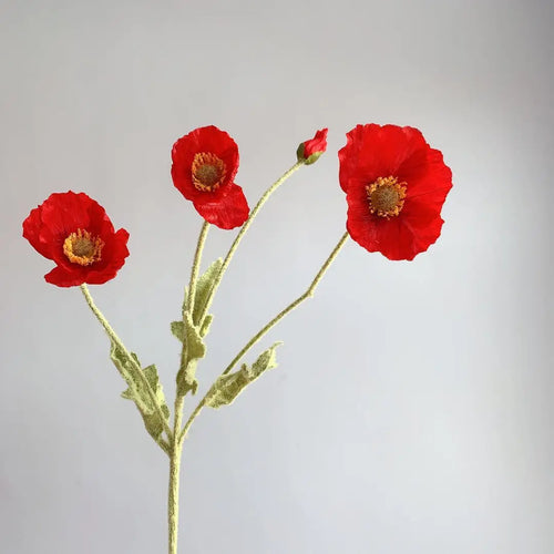 fausses fleurs de pavot en soie pour décorations de mariage et fêtes - vue 24 sur 29