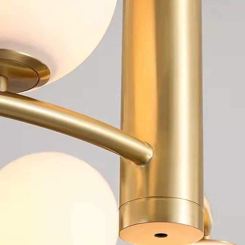 lustre nordique en verre avec cordon réglable pour décoration maison - vue 5 sur 13