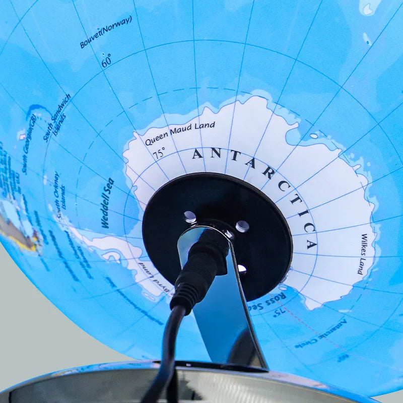 globe terrestre lumineux avec carte du monde éducative - vue 5 sur 10