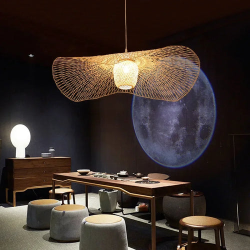 suspension en bambou style japonais pour décoration créative - vue 3 sur 7