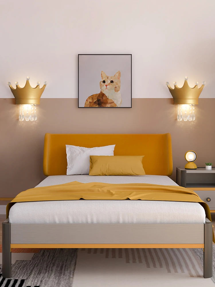 applique murale couronne nordique en résine pour chambre enfant mignonne - vue 3 sur 12