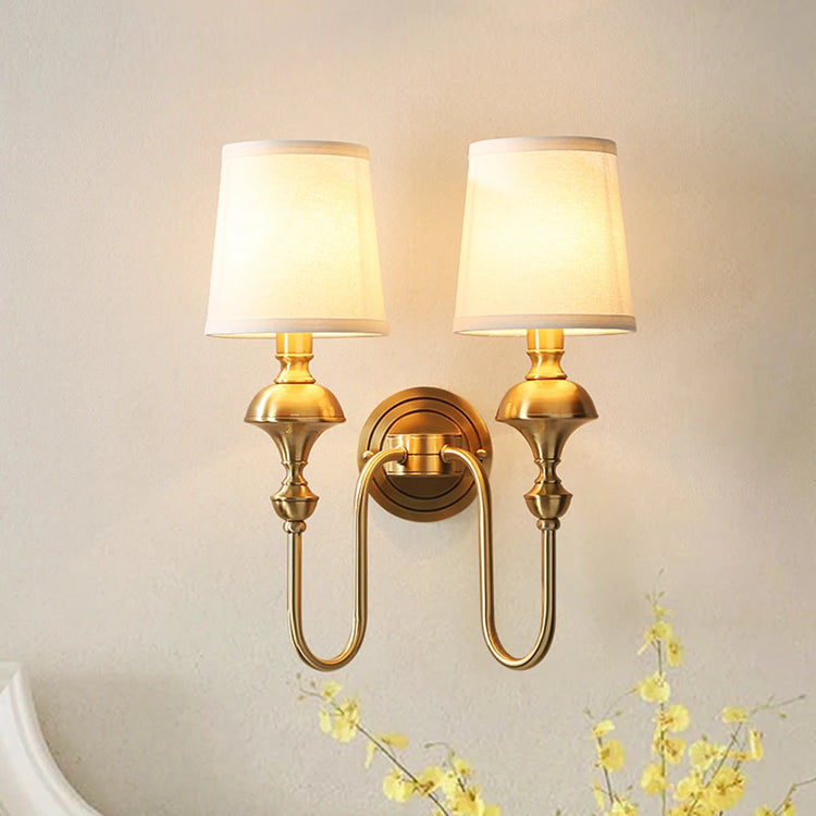 All copper wall lamp living room background wall lamp bedroom headboard staircase hallway copper wall lamp