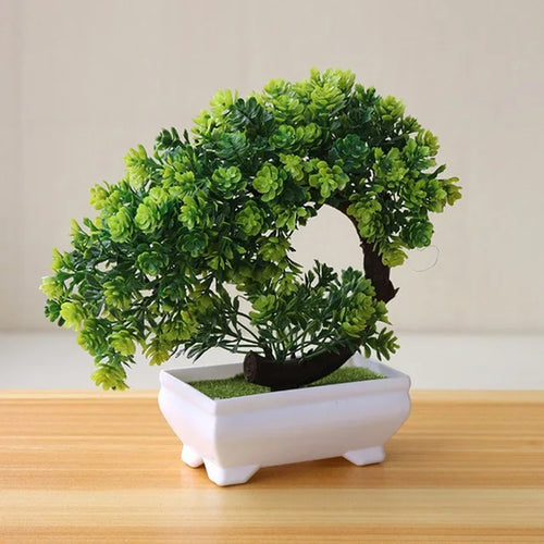 bonsaï plantes artificielles vertes décoration fête mariage et bureau - vue 9 sur 14