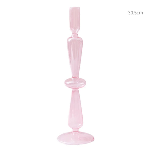 bougeoir en verre conique pour table de mariage et décoration nordique - vue 19 sur 28