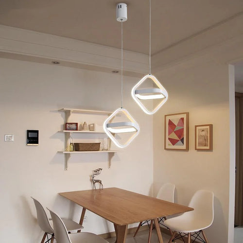 suspension led moderne pour éclairage intérieur design élégant - vue 2 sur 24