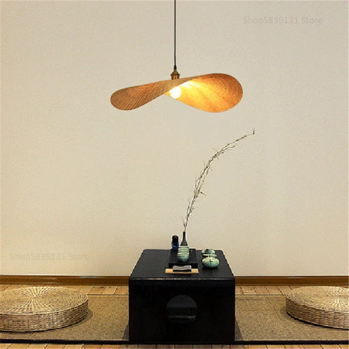 lampes led suspendues modernes faites à la main en bambou - vue 5 sur 6