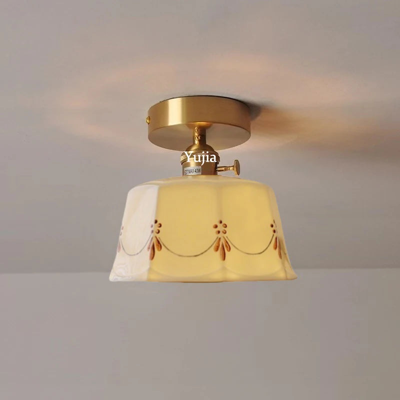 suspension élégante en laiton et céramique moderne pour cuisine - vue 5 sur 10