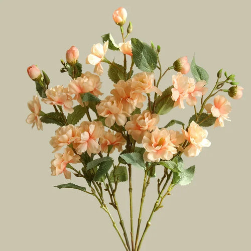 bouquet de camélias en soie pour décoration florale artificielle - vue 10 sur 10