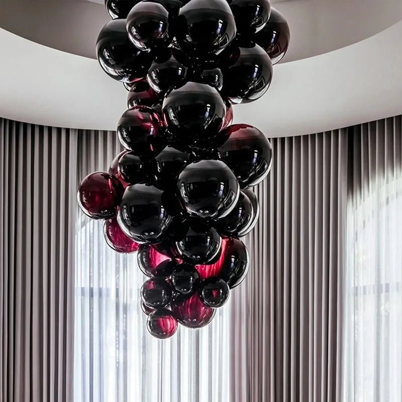 suspension en verre design italien style raisin lumineux - vue 5 sur 11