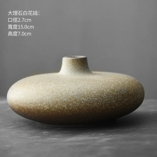 vase en terre cuite japonais imitation pierre vintage pour fleurs - vue 11 sur 21