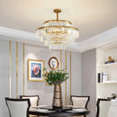 lustre moderne en cristal doré pour éclairage décoratif intérieur