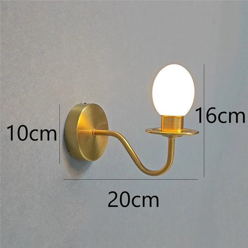 applique murale moderne design œuf de canard minimaliste à led - vue 9 sur 8