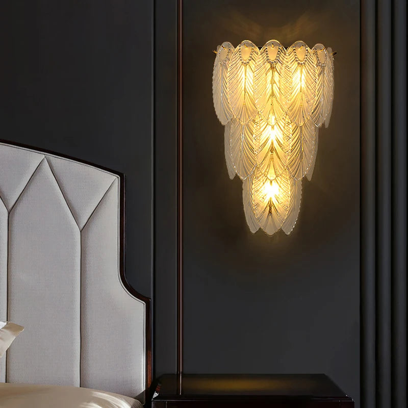 applique murale led en cristal doré à intensité variable - vue 3 sur 16