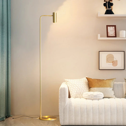 lampadaire rotatif en laiton minimaliste avec 3 gradations - vue 2 sur 8