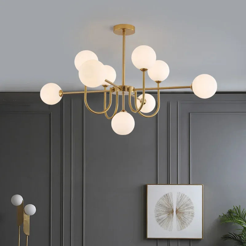 2024 New Pattern Creative U-shaped Magic Bean LED Pendent  Lamp For Living Room Bedroom Lobby Exhibition Hall - vue 3 sur 8