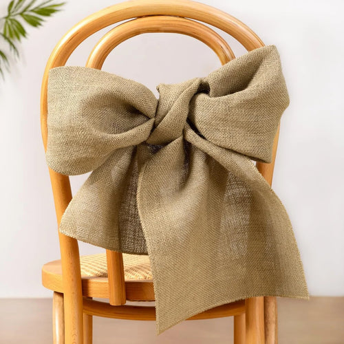 Chemin de table jute beige style rustique ferme - vue 6 sur 6