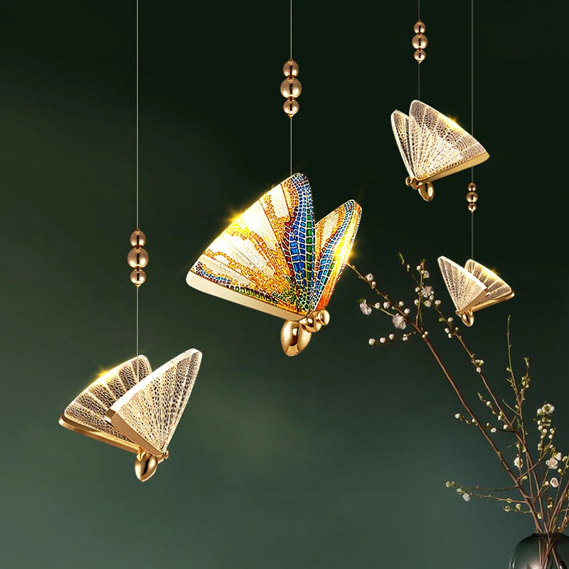 Lustre nordique ovale en cristal LED - vue 3 sur 21