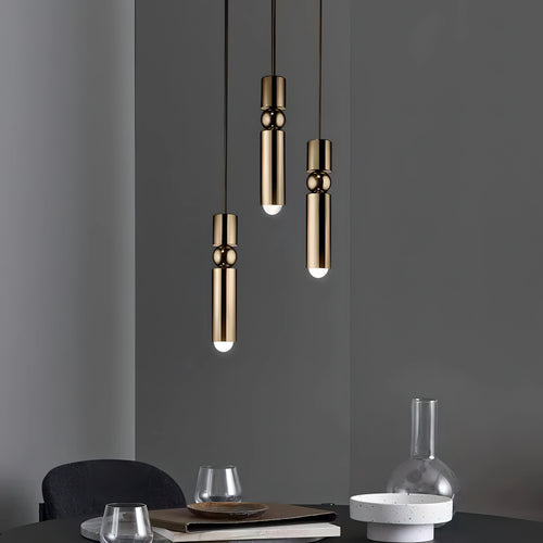 Suspension moderne nordique en métal avec lumière led suspendue - vue 4 sur 13