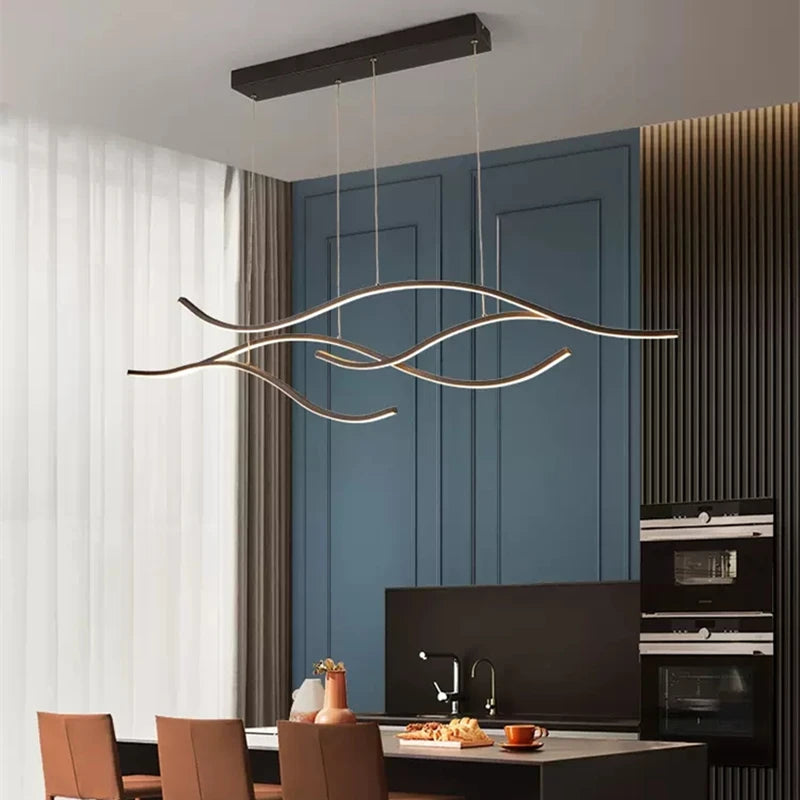 Nordic minimalist LED restaurant pendant lights, bar counter, kitchen pendant lights, living room home decoration hanging lights - vue 4 sur 10