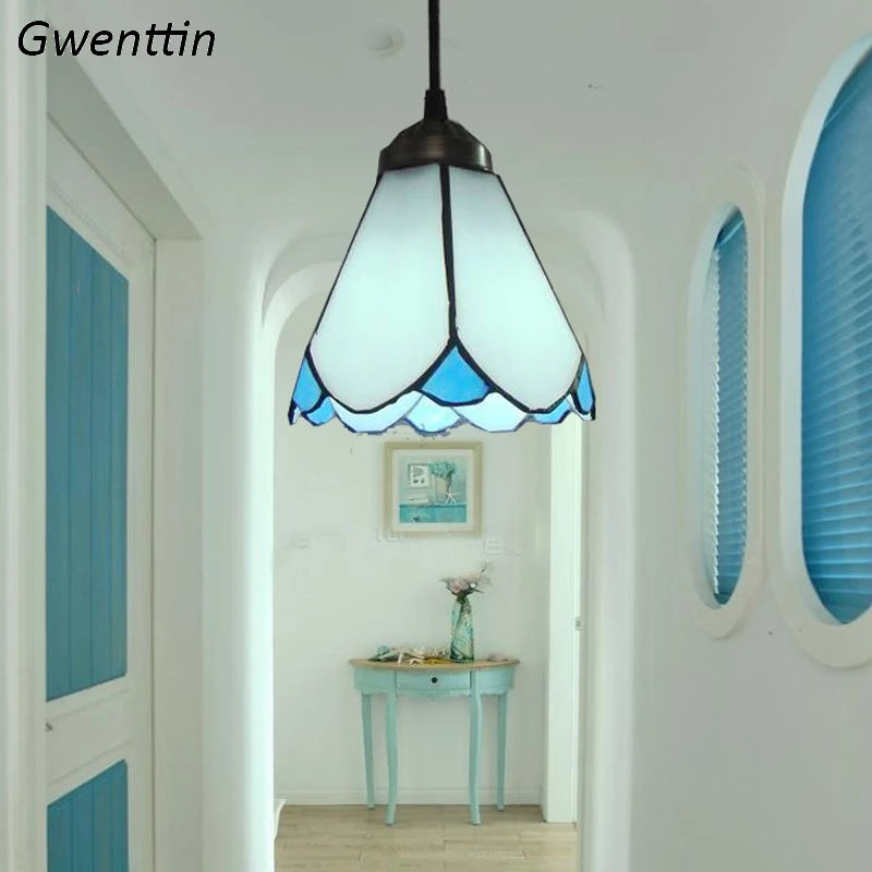 suspension tiffany méditerranéenne pour décoration intérieure élégante - vue 4 sur 9