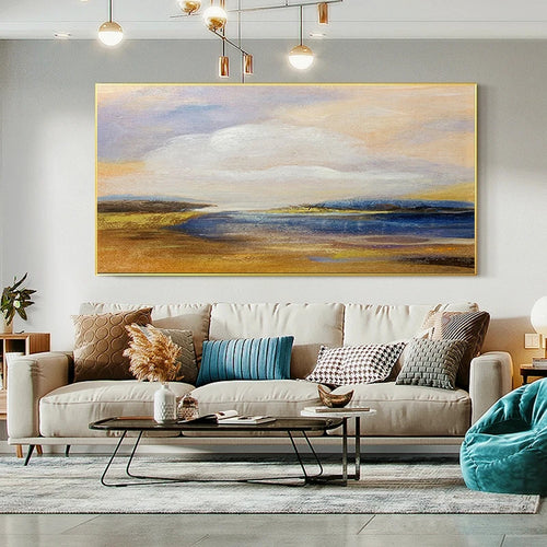 décoration murale abstraite personnalisable peinture sur toile artisanale - vue 3 sur 9