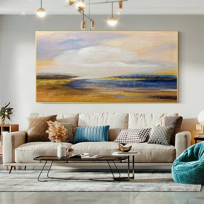 décoration murale abstraite personnalisable peinture sur toile artisanale - vue 3 sur 9