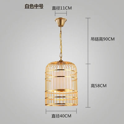 suspension vintage industrielle en fer doré pour bar ou loft - vue 13 sur 15