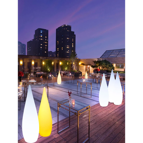 lampadaire de jardin solaire étanche en forme de goutte d'eau - vue 6 sur 14