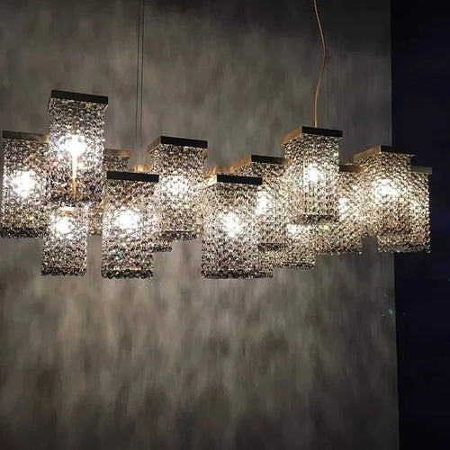 lustre moderne en cristal pour décoration élégante et raffinée - vue 4 sur 11