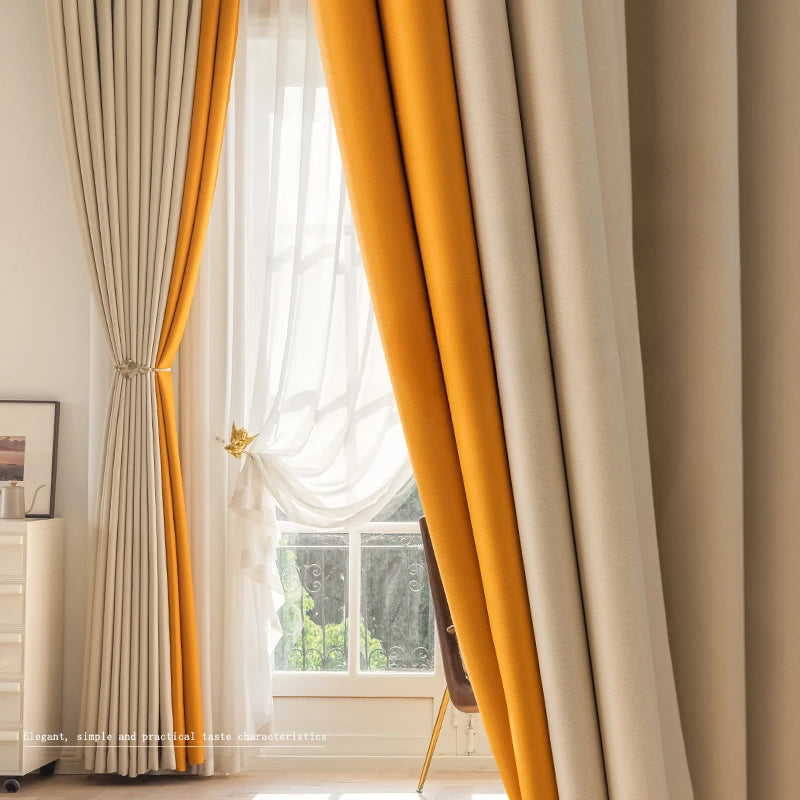 Rideau occultant moderne plissé pour chambre salon