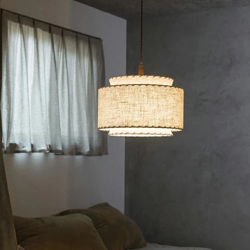 Lustre tissu Bohême Wabi Sabi fait à la main salon salle à manger magasins bureau hôtel appartement - vue 2 sur 8