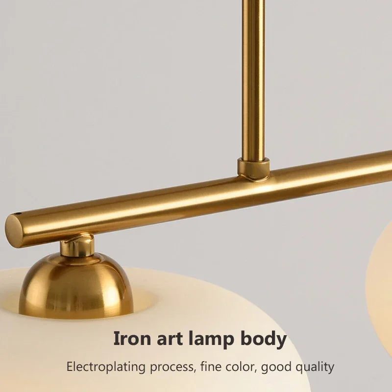 suspension LED en verre design nordique moderne décoratif - vue 5 sur 9