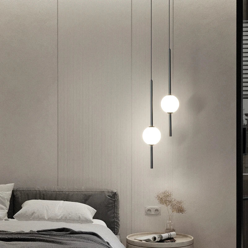 suspension LED en laiton design moderne avec cordon réglable - vue 3 sur 17