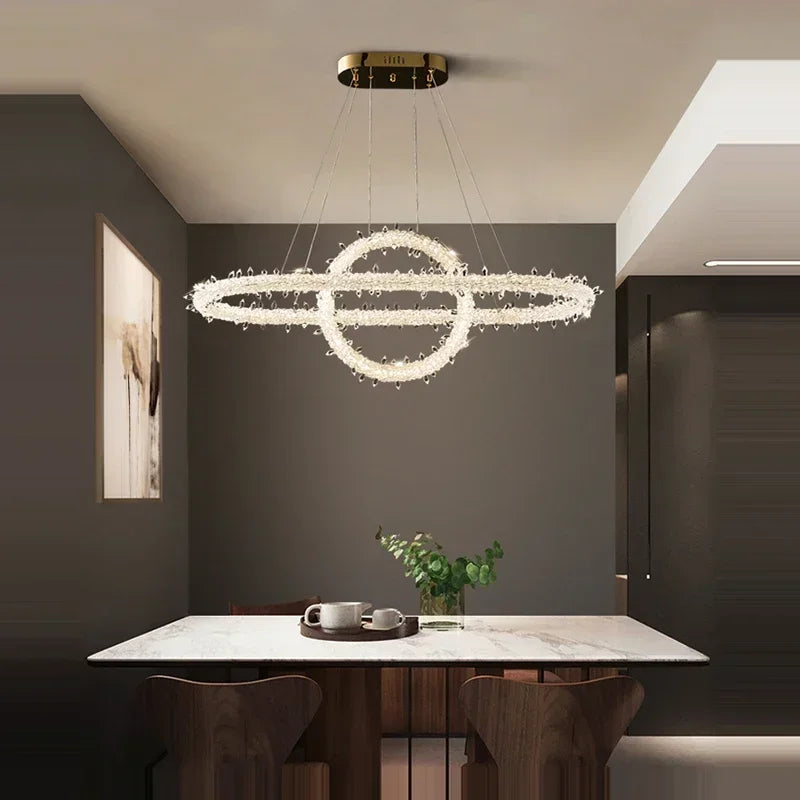 lustre moderne en cristal design pour décoration intérieure élégante - vue 4 sur 23