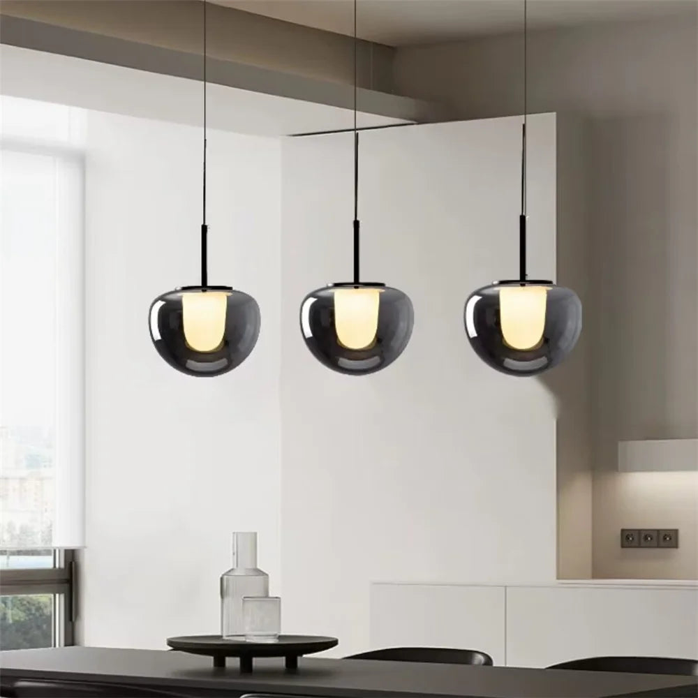 suspension en verre au design italien moderne pour décoration intérieure - vue 3 sur 8
