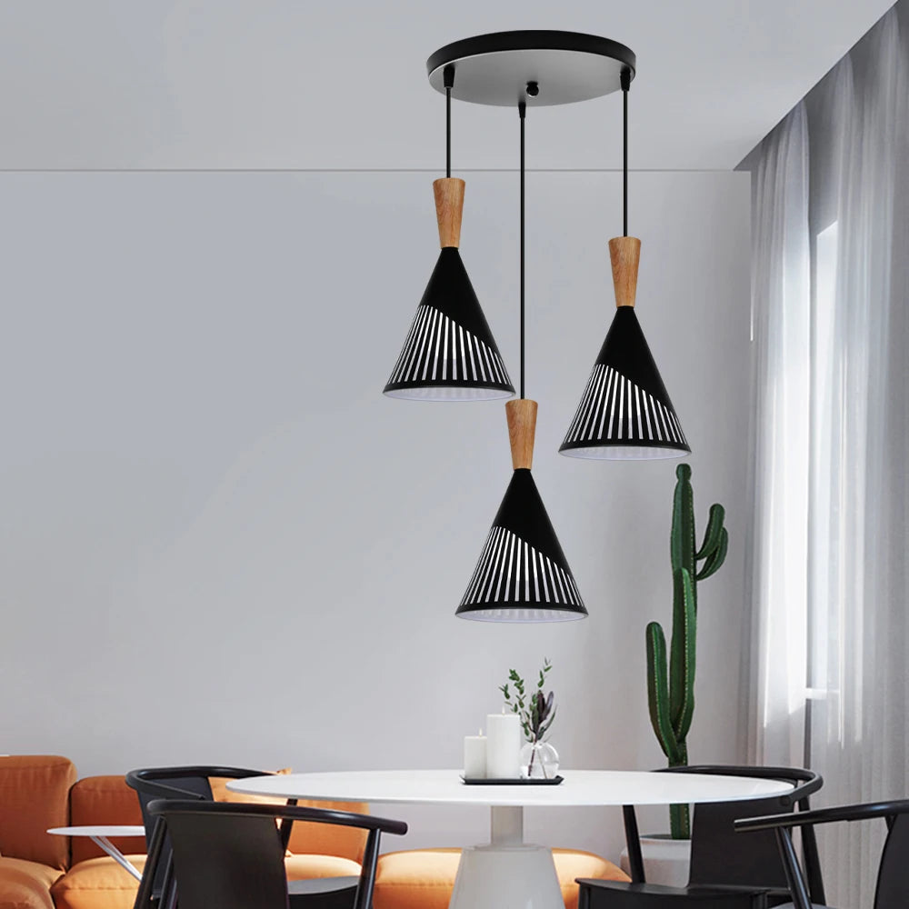 suspension nordique abat-jour industriel moderne design vintage décoratif