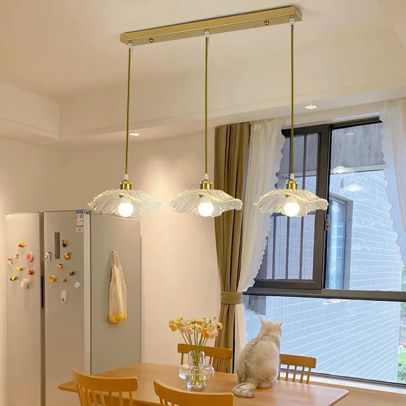 lustre nordique led en forme de fleur de lotus - vue 1 sur 15