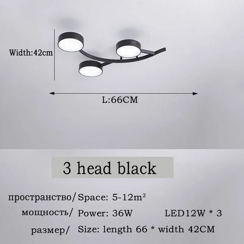 plafonnier led design moderne pour éclairage intérieur élégant - vue 6 sur 17