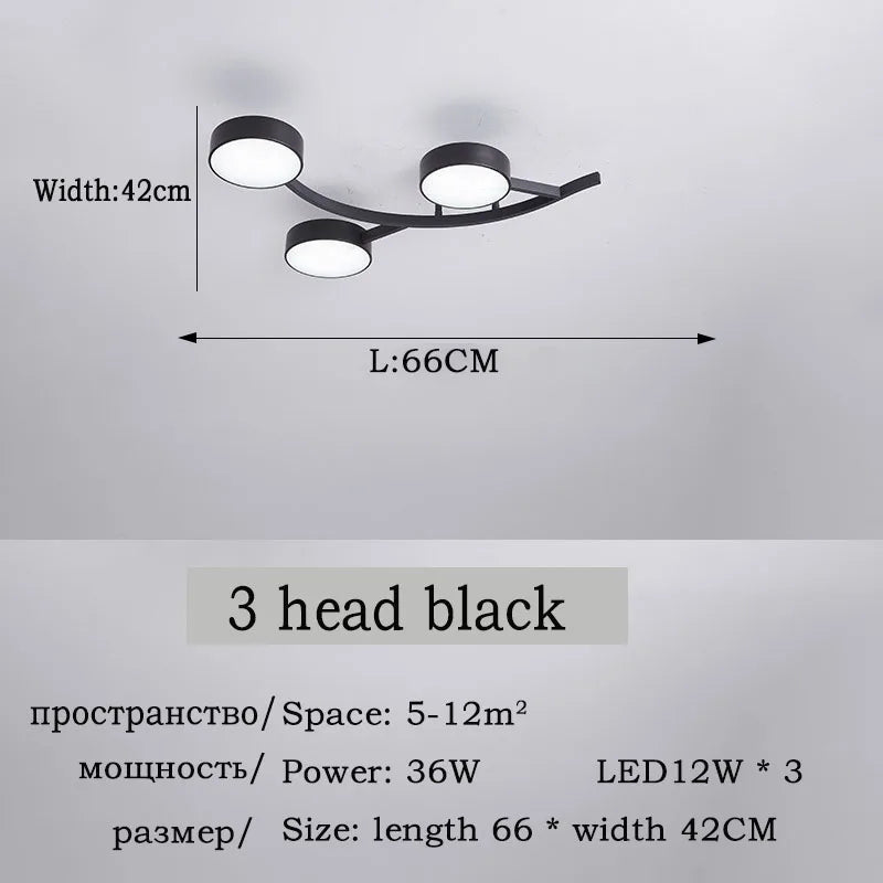 plafonnier led design moderne pour éclairage intérieur élégant - vue 5 sur 17