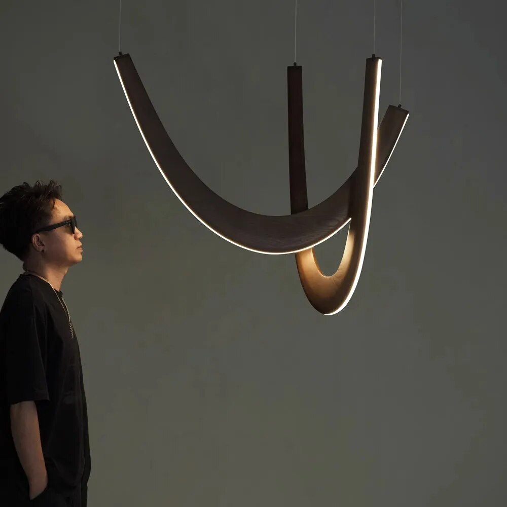 Lustre led suspendu au design moderne - vue 4 sur 9