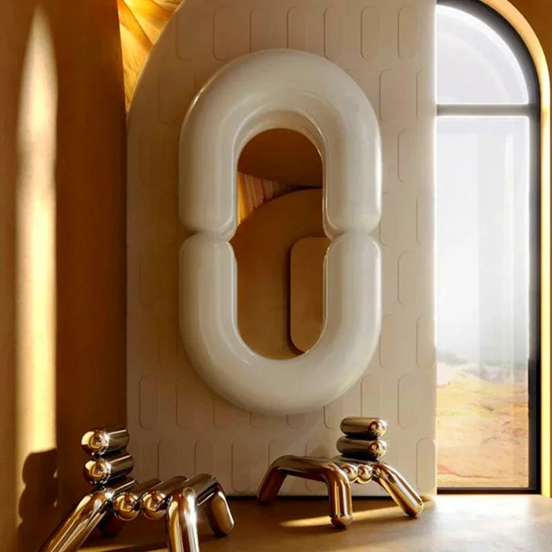 miroir mural ovale décoratif style nordique pour chambre - vue 2 sur 15