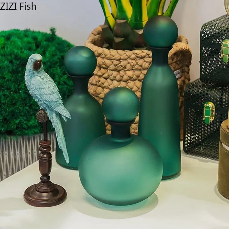 vase en verre dépoli pour fleurs artificielles décoration moderne - vue 4 sur 21