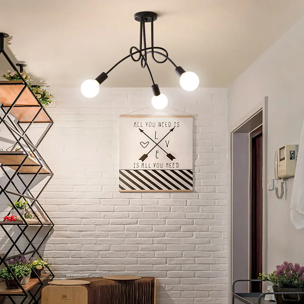 lustre sputnik moderne style industriel pour intérieur élégant - vue 5 sur 19