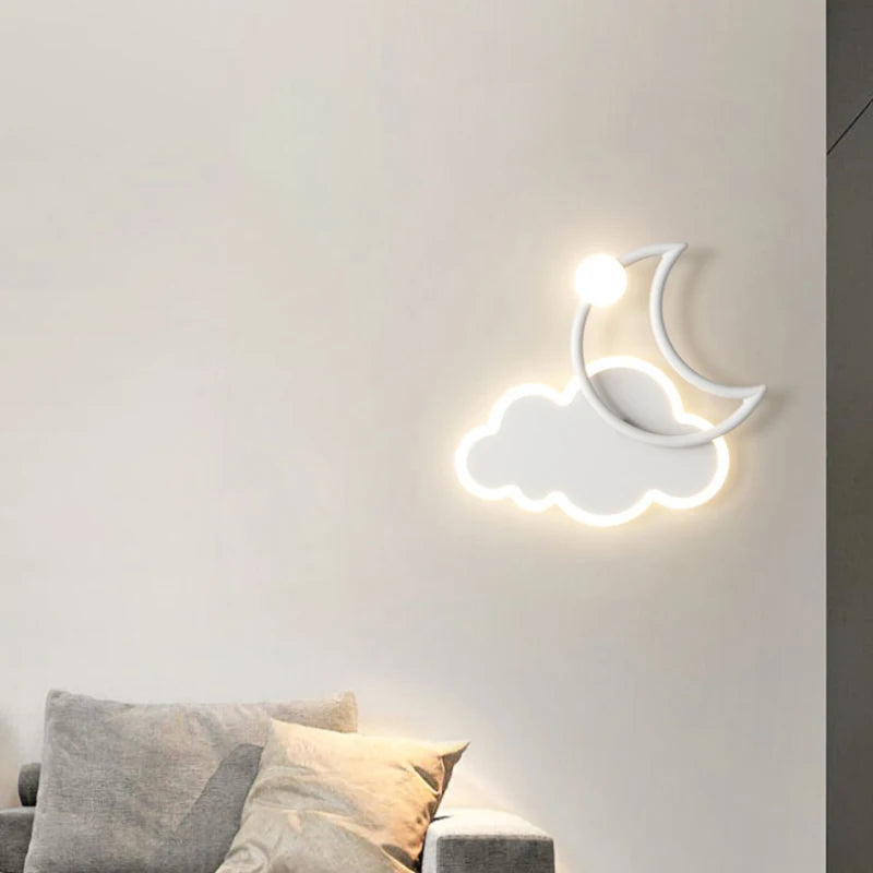 applique murale nuage moderne pour chambre enfant décorative - vue 4 sur 9