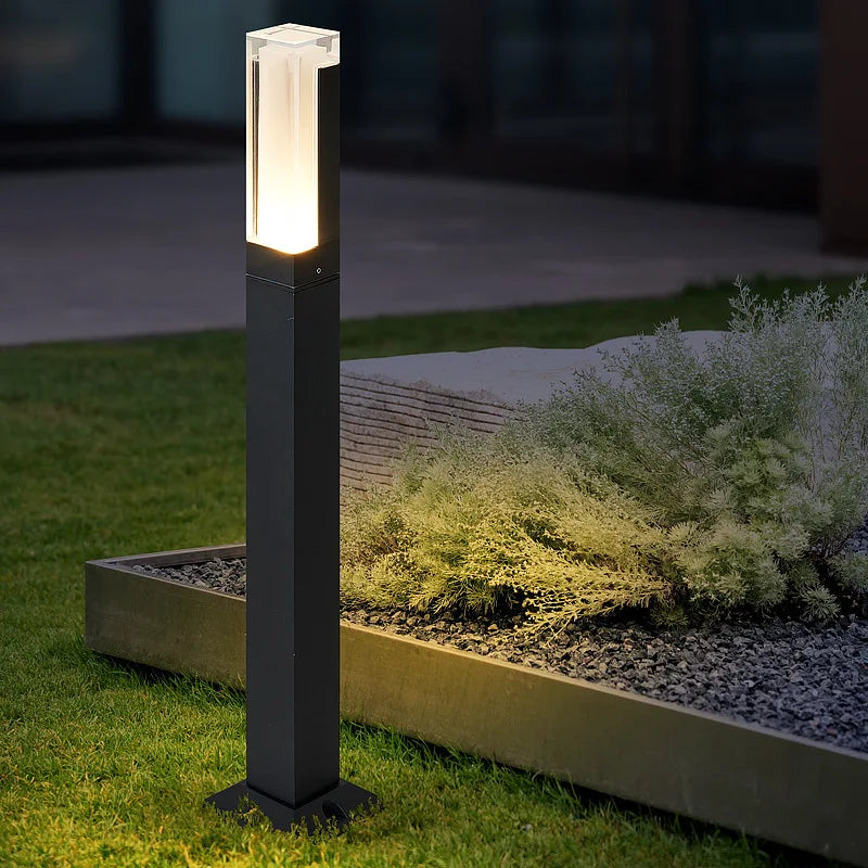 lampe led extérieure imperméable en aluminium pour jardin - vue 3 sur 9